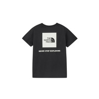 The North Face 北面短袖剪裁和缝制 T 恤,S/S 背面方形标志 T 恤, 黑色 (2)