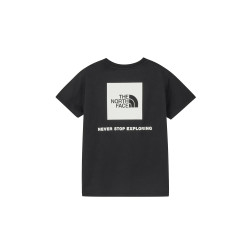 The North Face 北面短袖剪裁和缝制 T 恤,S/S 背面方形标志 T 恤, 黑色 (2)