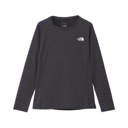 The North Face NTW62506 女式长袖剪裁和缝制长袖闪光干百合圆领 L/S FLASHDRY 3D 船员女士成人, 混合颜色木炭