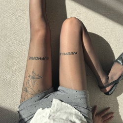 无品牌 黑色丝袜英文双蝴蝶女款春夏秋性感连裤袜黑丝纯欲舒适通勤印花