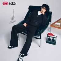 eckō ecko红犀牛【王俊凯同款】星星卫衣26早秋新品男女同款开衫外套 黑色 S