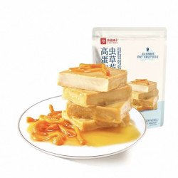 良品铺子 高蛋白虫草花鱼豆腐豆干100g