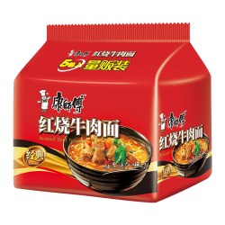 康师傅 方便面袋装红烧香辣袋装5小包