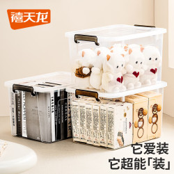 禧天龙 透明加厚 42升*3个 收纳箱