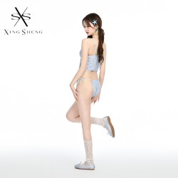 型盛 泳衣女韩国ins高级感度假温泉分体性感比基尼显瘦三件套遮肚泳装