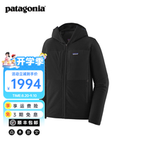 Patagonia 男士R2户外防风保暖抓绒衣运动休闲连帽衫  Techface 83731 BLK M