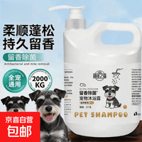 猫咪狗狗沐浴露杀菌清洁除螨除臭去味宠物专用浴液比熊泰迪洗澡液 2000克-1瓶装（送按压泵头）