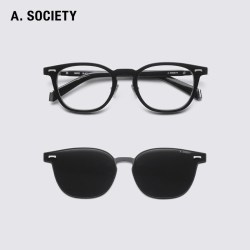 A.SOCIETY CLIP ON磁吸防蓝光办公圆框男女太阳镜平光镜 GREER