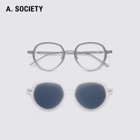 明星同款A.SOCIETY CLIPON磁吸防晒防蓝光偏光圆框太阳镜眼镜COVE