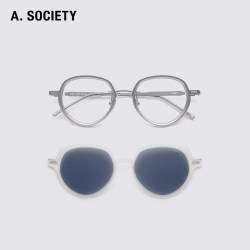 明星同款A.SOCIETY CLIPON磁吸防晒防蓝光偏光圆框太阳镜眼镜COVE