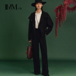 尹默 商场同款 IMM尹默2026早秋新款肌理提花logo龟背短外套 IWGC40501