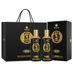 习酒 经典黑金 送礼礼盒 酱香型白酒  53度 500ml*2瓶 贵州习酒窖藏