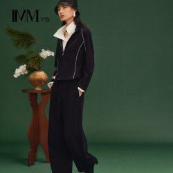 尹默 商场同款 IMM尹默2026早秋新款简约质感修身阔腿气球裤 IWGC11016