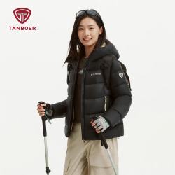 坦博尔 户外女士 羽石墨烯内里蓄热秋冬户外徒步羽绒外套 高充绒量反季五折