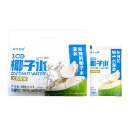 纯本悠鲜 100%椰子水 NFC非浓缩还原 180ml*5袋