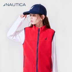 NAUTICA 童装男女童双面摇粒绒马甲春秋外穿内搭背心