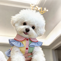 阿莫尔 小狗衣服春装薄款幼犬夏天狗狗 夏季薄款 撞色裙子 XS(胸围30cm 1-3斤)
