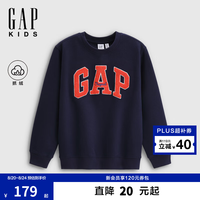 Gap 撞色logo抓绒圆领卫衣海军蓝 1