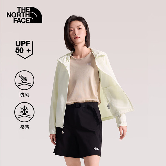 北面 26春夏皮肤衣女户外防风宽松透气轻薄外套UPF50+凉感防晒衣 8CJZ/QLI M