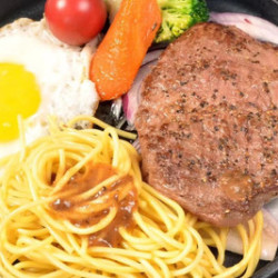 单人套餐黑椒牛排+小吃+沙拉+饮品