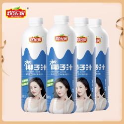 欢乐家 大瓶椰子汁 果肉型植物蛋白饮料 椰奶椰汁饮品 宴会聚会正品整箱 椰子汁1L*4瓶