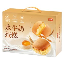 华美 水牛奶蛋糕756g面包营养健康早餐代餐整箱办公室休闲零食点心