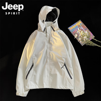 JEEP SPIRIT 冲锋外套 米白色 XL 单衣