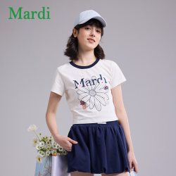 玛尔帝 官方正品小雏菊时尚短袖T恤辣妹风显瘦修身上衣女2026夏新款