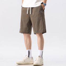 马登 纯棉工装裤男款夏季薄款美式潮流口袋五分裤男士外穿休闲短裤男