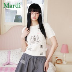 玛尔帝 白色短袖T恤女手绘印花显瘦舒适休闲上衣休闲风日常舒适可爱