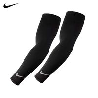 百亿补贴：NIKE 篮球护臂训练跑步健身透气臂套 防晒护肘 黑色两只装