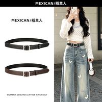 百亿补贴：稻草人 皮带女韩版潮时尚针扣牛仔裤百搭女士腰带装饰腰饰简约裤带