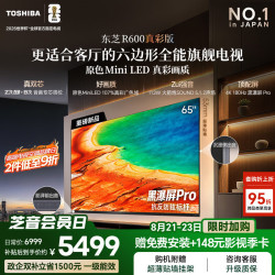 东芝 小芝士系列 65R600SF 原色MiniLED 65英寸电视+普通挂架送装一体