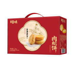 百草味 肉松饼礼盒1200g