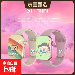 华强北 S11女士新款智能手表41mm运动手环A6 密码锁+灵动岛+自定义表盘 S11mini
