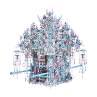 拼酷 粉黛花轿 3D立体金属拼图