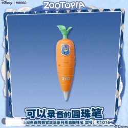 名创优品 疯狂动物城胡萝卜多功能录音笔朱迪兔子警官玩具卡通周边生日节日礼物儿童学习创意文具写字圆珠笔