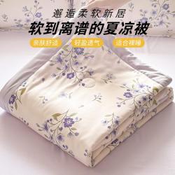 雅鹿 ·自由自在 夏季印花夏凉被亲肤可裸睡家用空调被可机洗宿舍单人薄被子被芯