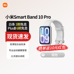 小米 手环10Pro 智能运动 健康防水手表血氧睡眠心率监测 微信支付NFC门禁 送男女友 银色