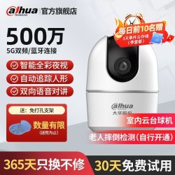 大华 500万红外夜视室内无线WiFi摄像头室内对讲360度云台旋转球机