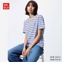 优衣库 PEANUTS UT/短袖T恤女装印花26春夏新款484481 61 水蓝色 S