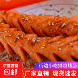 淀粉肠火腿肠路边摊同款烧烤户外野炊煎烤肠黄金脆皮香肠摆摊商用 煎烤淀粉肠50g*1根
