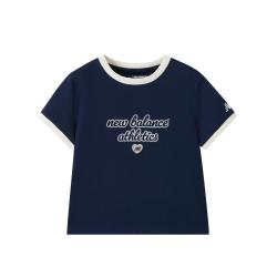 new balance NB童装女童2026新款夏季甜美撞色休闲短袖T恤
