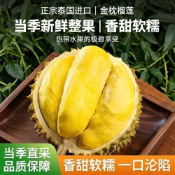 泰国金枕榴莲香甜鲜果当季新鲜整个果肉水果饱满带壳