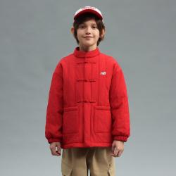 new balance NB童装男女儿童2026新款红色外套棉服外套唐装