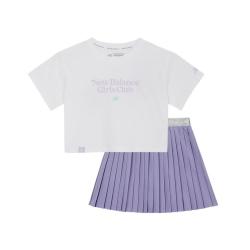 new balance NB童装女童夏季休闲柔软亲肤甜美舒适套装上装+短裙两件装