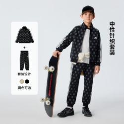 new balance NB童装儿童男女2026年春新款满印休闲两件套装