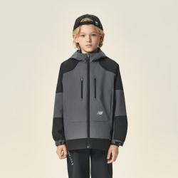new balance NB童装男女儿童撞色拼接连帽防风外套夹克衫加绒