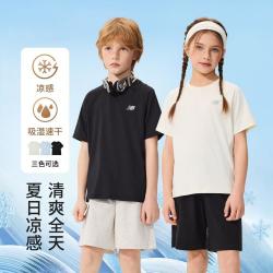 new balance nb童装男女中大童26夏新撞色圆领舒适T恤