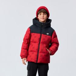 new balance nb童装男女中大童26秋冬新款连帽保暖logo满印羽绒服